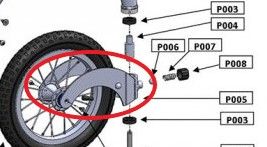 PIÈCE DÉTACHÉE FREEWHEEL P005 FOURCHE DE ROUE