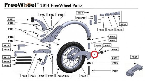 PIÈCE DÉTACHÉE FREEWHEEL P006 BILLE