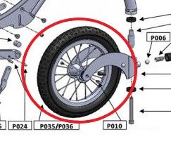 PIÈCE DÉTACHÉE FREEWHEEL P035 CHAMBRE A AIR